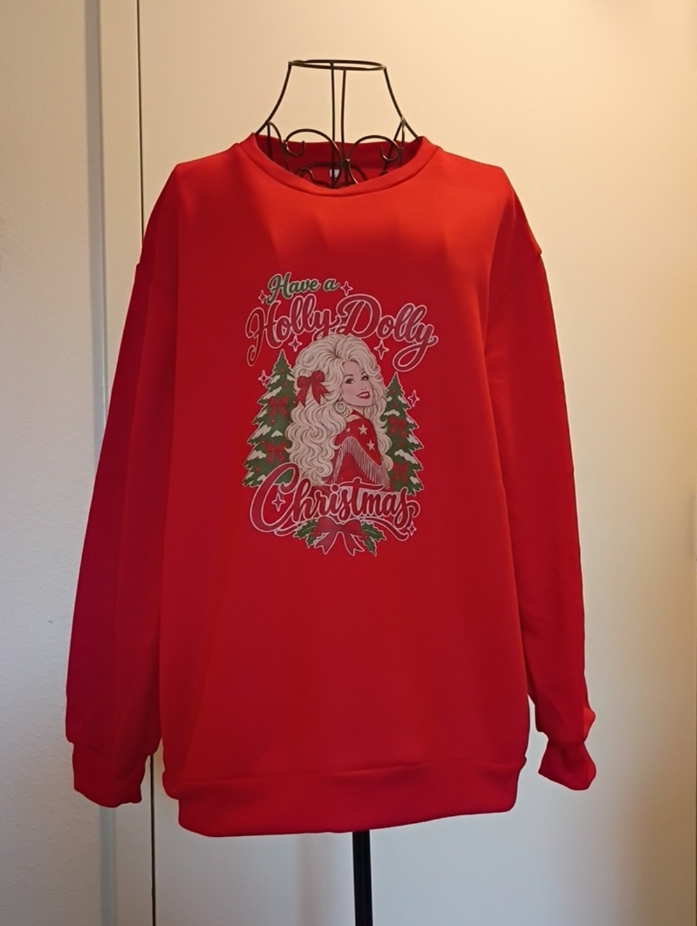 Holly Dolly Red Christmas Sweatshirt